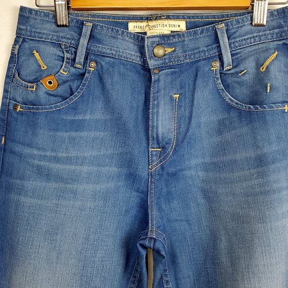 French Connection Denim Womens High Waist Boot Fla - Picture 7 of 16